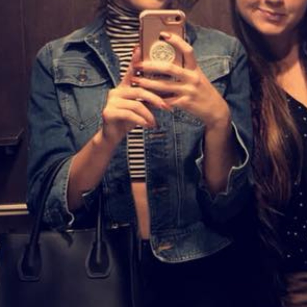 gap denim cropped jacket